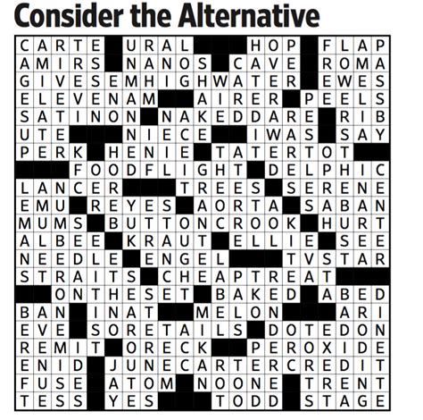 Consider The Alternative Saturday Crossword Nov 11 Wsj Puzzles Wsj