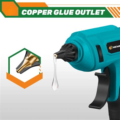 W Cordless Electric Hot Melt Glue Gun Mm Glue Stick Anti Scald Nozzle Rechargeable Diy