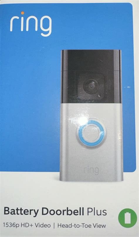 Ring Battery Doorbell Plus 1536p Wifi Video Doorbell B09wzbpx7k Satin Nickel 840268914028 Ebay