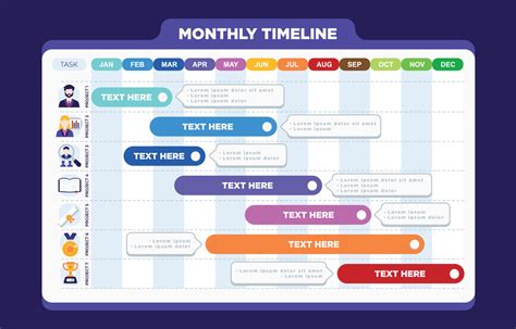 Monthly Timeline Template 16350735 Vector Art at Vecteezy