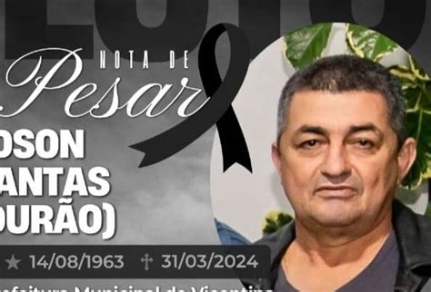 Prefeitura Divulga Nota De Pesar Pela Morte De Edson Dantas Dur O