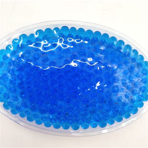 Hot Selling Multi Function Reusable Oval Shape Heat Ice Pad Cold Hot Gel Ice Pack Blue Gel Beads
