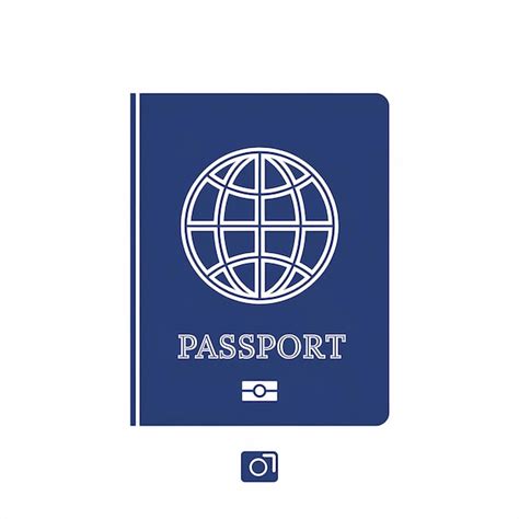 A Blue Passport Cover With A White Globe Graphic In The Center