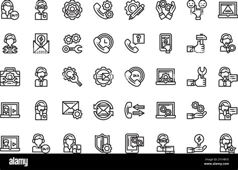 tech support icons high quality vector icons collection  editable