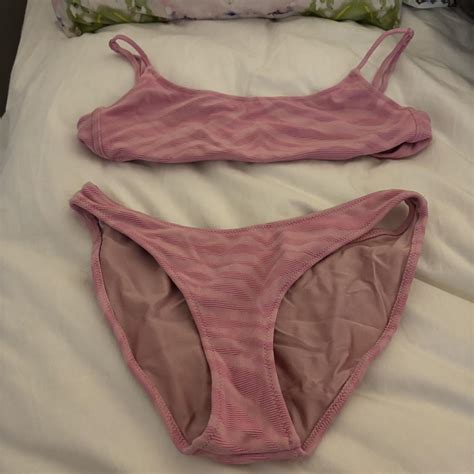 Triangl Pink Zebra Bikini Size Small Clasp Is Depop