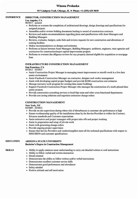 38 Construction Manager Resume Samples For Your Needs