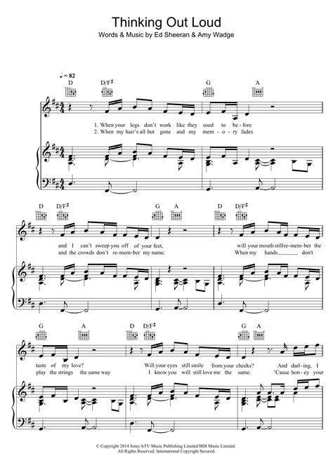 Thinking Out Lyrics 1