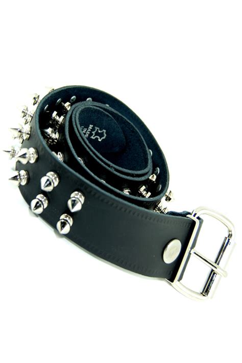 Row Spike Stud Leather Belt Tiger Of London