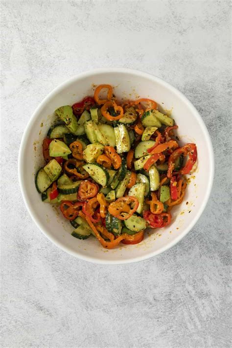 Tiktok Cucumber And Sweet Pepper Salad Lexi S Clean Kitchen