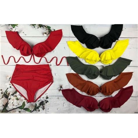 Bikini gọng nâng ngực cánh tiên quần lưng cao che khuyết điểm EVA GCTQN