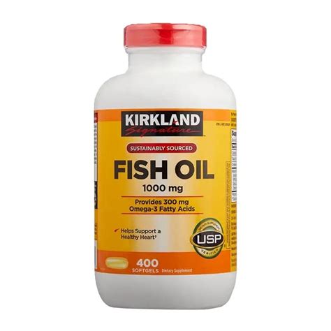 Ripley ACEITE DE PESCADO 1000 MG OMEGA 3 KIRKLAND 400 SOFTGELS