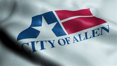 Flag Of Allen City Texas Us Stock Illustration Illustration Of Silk
