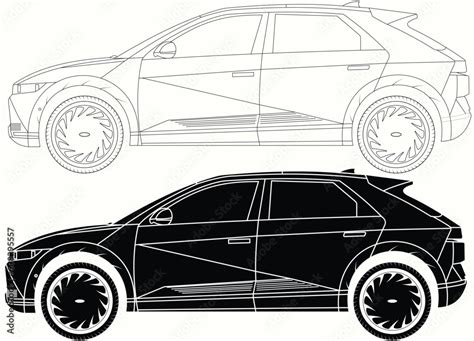 Agadir, Morocco- May, 2023: Hyundai Ionic 5. Electric Vehicle EV ...