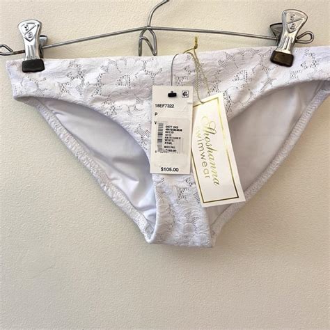 Shoshanna Swimwear White Lace Classic Bikini Depop