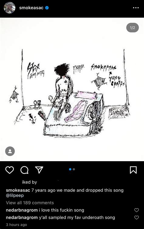Smokeasac Post About Sex Last Nite Anniversary R LilPeep