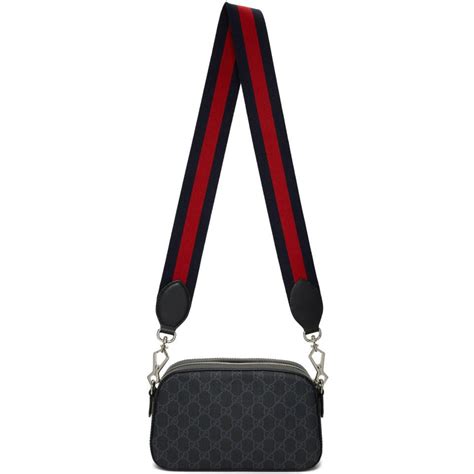 Gucci Men S Supreme Gg Canvas Messenger Bag With Planet Patches