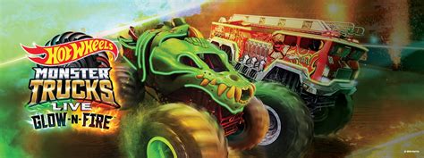Hot Wheels Monster Trucks Live Glow N Fire Rocket Arena