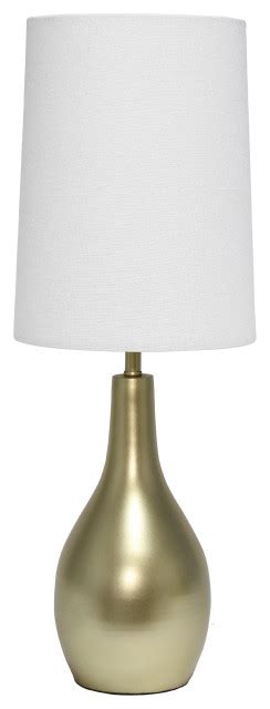 Simple Designs Light Tear Drop Table Lamp Gold Transitional