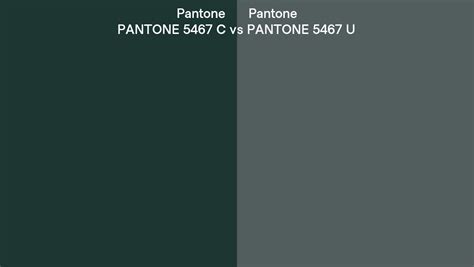 Pantone 5467 C vs PANTONE 5467 U side by side comparison