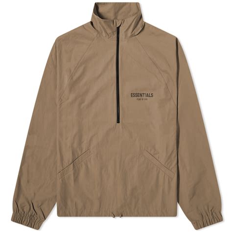 Fear Of God Essentials Summer Half Zip Track Jacket Harvest End Us