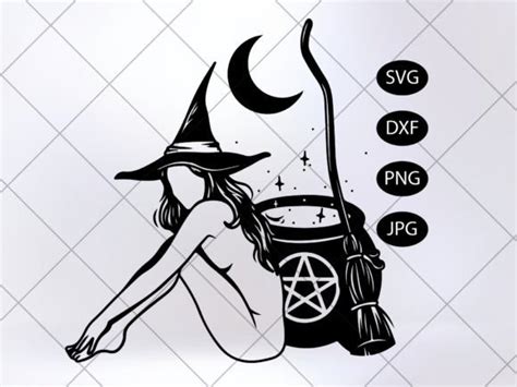 1 Nude Witch Svg Designs Graphics