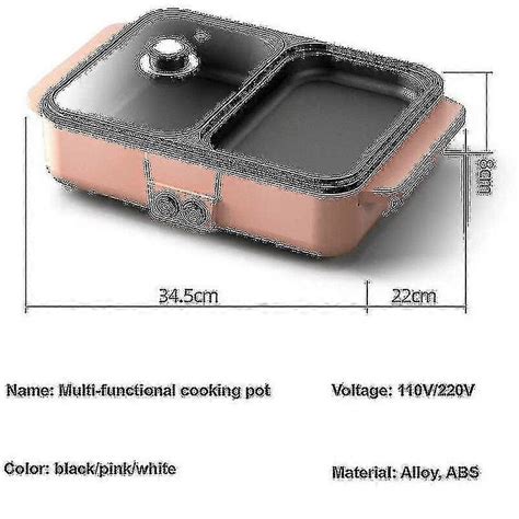 In Electric Hot Pot Cooker Bbq W Grill Multicooker Electric Bbq Grill Non Stick Plate