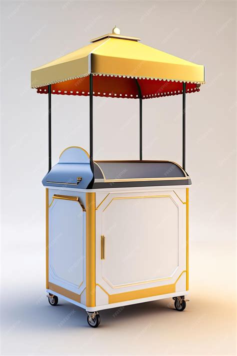 Пустая тележка для еды с макетом пространства для копирования ...
