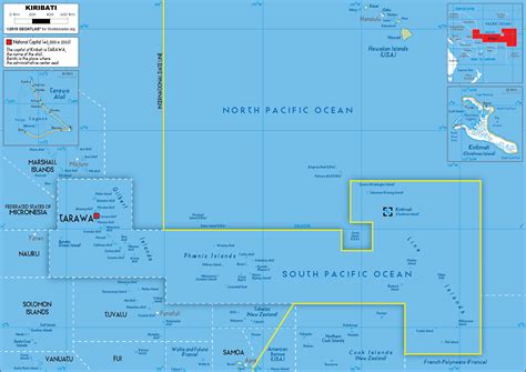 Large size Road Map of Kiribati - Worldometer