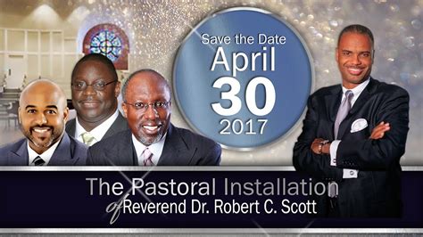 Pastoral Installation Of Reverend Dr Robert C Scott Save The Date