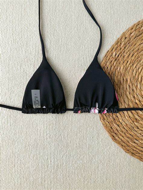 SHEIN Swim Springbreak Floral Print Sexy Vacation Bikini Top For Women For Sale Australia New