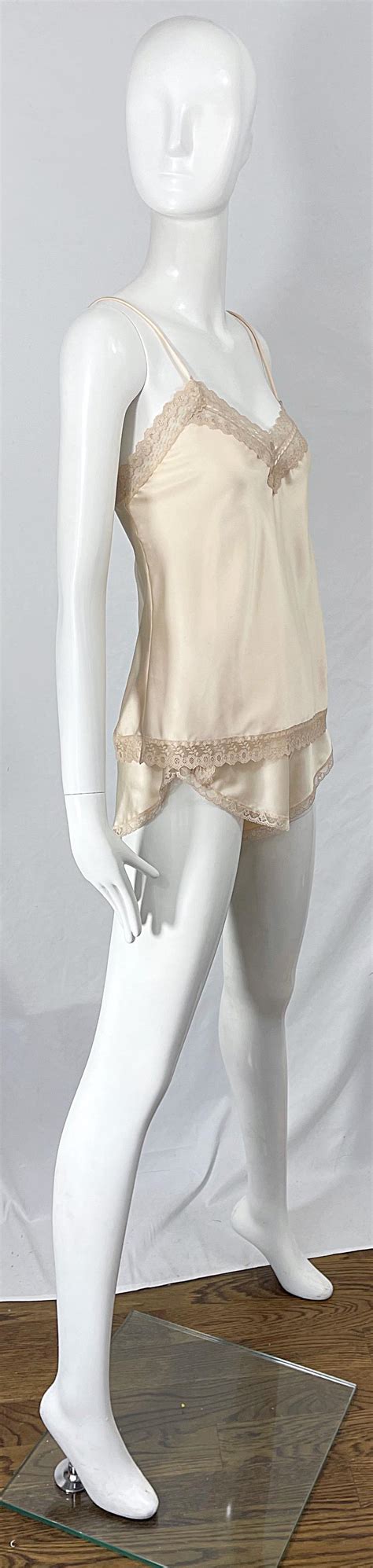 Nwt S Christian Dior Ivory Satin Lace Three Piece Cami S Lingerie Pj Set For Sale At