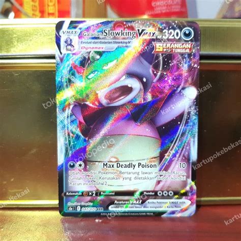 Jual Galarian Slowking Vmax RRR S5a 047 070 Kartu Pokemon TCG Indonesia