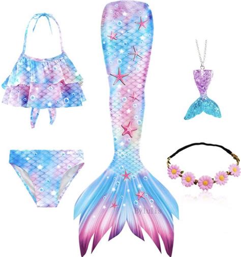 Mermaid Set Maat 140 Zeemeerminnen Bikini Set Maat 140 Bikini Badset Zwemset Bol