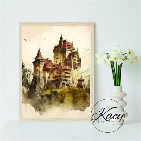 Medieval Castle Art Medieval Castle Wall Art Wall Art Deco - Etsy