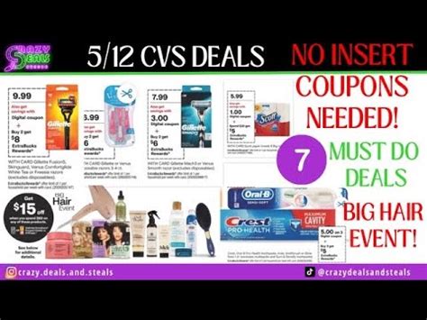 5 12 CVS Deals 7 MUST DO CVS DEALS DIGITAL PRINTABLE DEALS ONLY