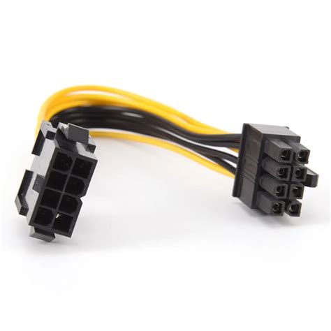 19cm 8 Pin to 8 Pin ATX EPS Male to Female Power Extension PSU ...