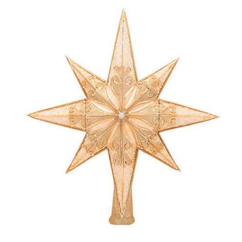 Christopher Radko Champagne Stellar Star Tree Topper Finial Ornament