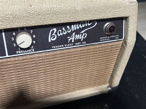 Fender Bassman 6G6 Head 1963 Rough White Tolex For Sale