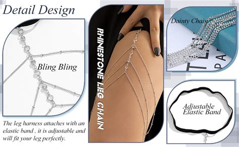 Atentuyi Geschichtetes Kristall Bein Kette Silber Sexy Bikini Strand Geschirr B Hmischen K Rper