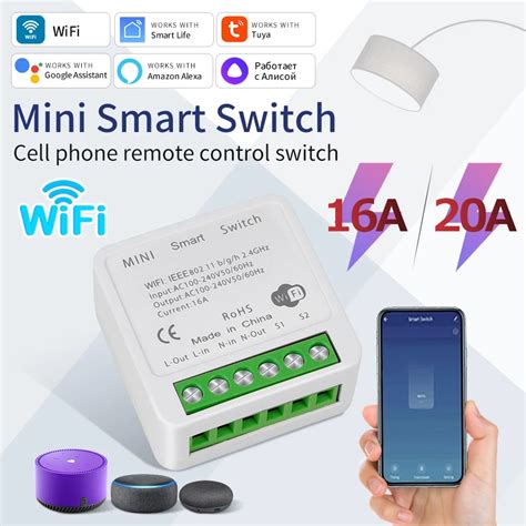 16A 20A Tuya WiFi Inteligentny Prze Cznik Dwukierunkowy Mini