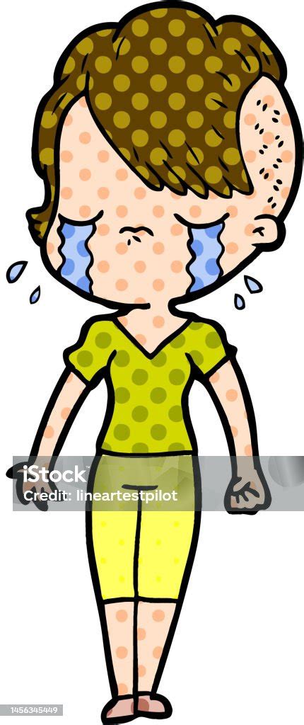 Cartoon Crying Girl Stock Illustration Download Image Now Adult Art Art Product Istock