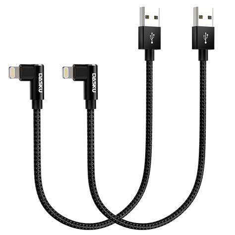 Short Iphone Charger Ft Pack Apple Mfi Certified Inch Degree