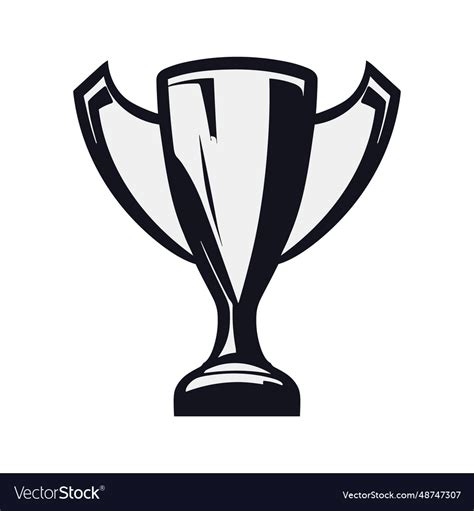 Trophy icon champion cup logo Royalty Free Vector Image