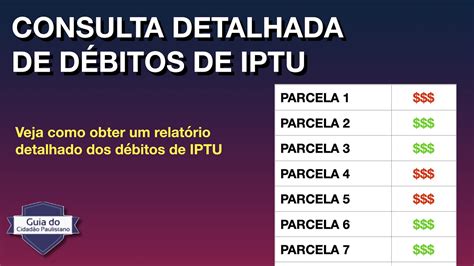 Consulta detalhada de débitos de IPTU YouTube