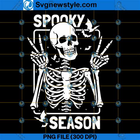 Skeleton Halloween Graphic Svg Spooky Season Skeleton Svg Digital Cut