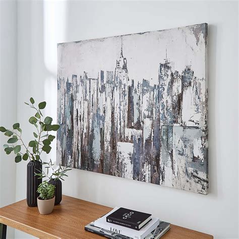 Smart Industrial Cityscape Canvas Dunelm