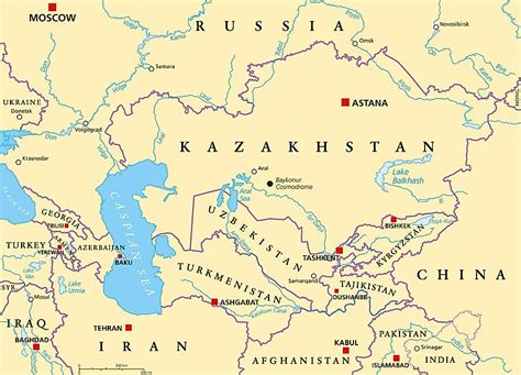 Asia Lake Map