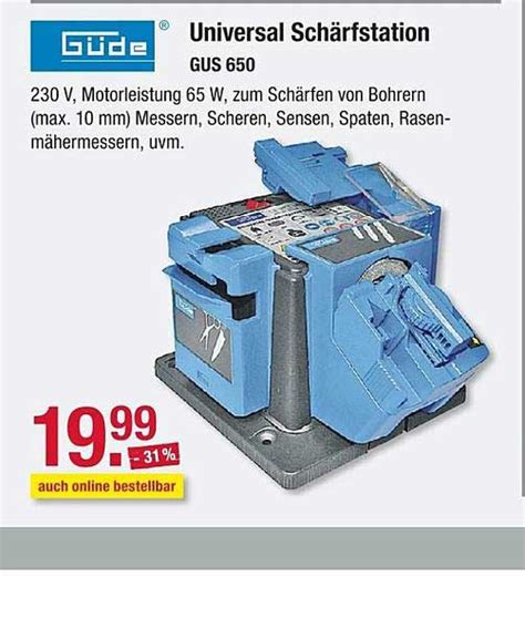 Güde Universal Schärfstation Gus 650 Angebot Bei V Baumarkt