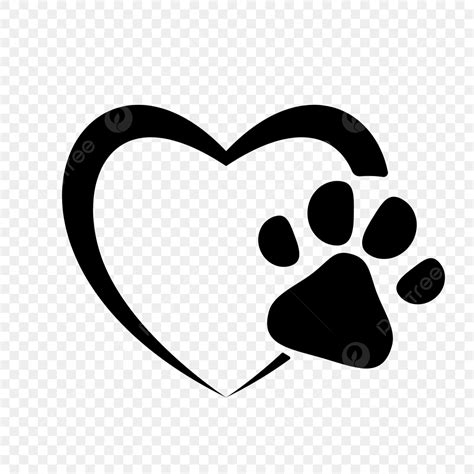 White Paw Print Silhouette PNG Free