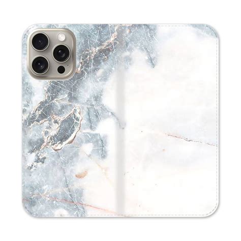 Blue Gold Marble iPhone 15 Pro Max Flip Case | Case-Custom